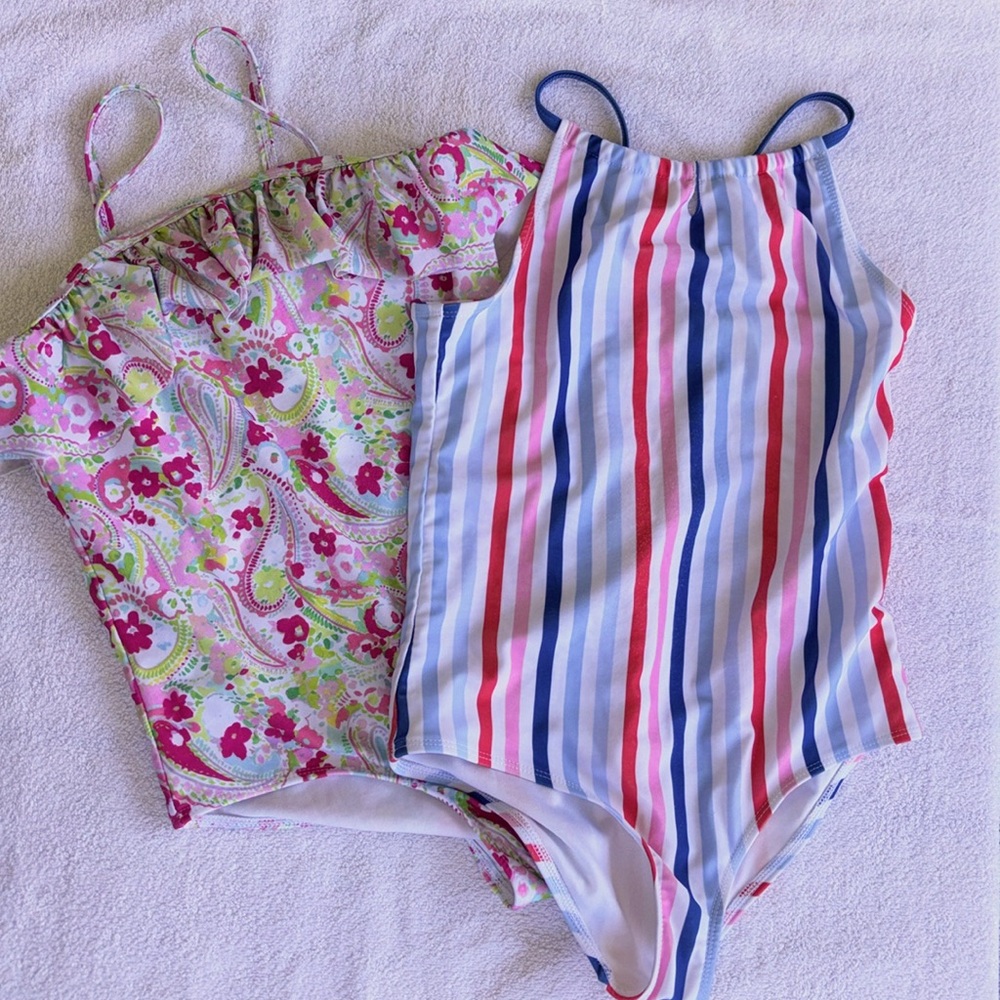 Crown and ivy girls size 14 bathing suits sold together